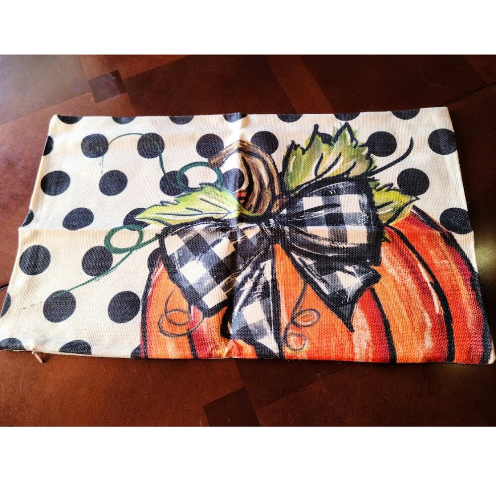Pumpkin Decorative Pillow Covers Set Thanksgiving Farmhouse Cottage Fall Decor - Picture 2 of 8